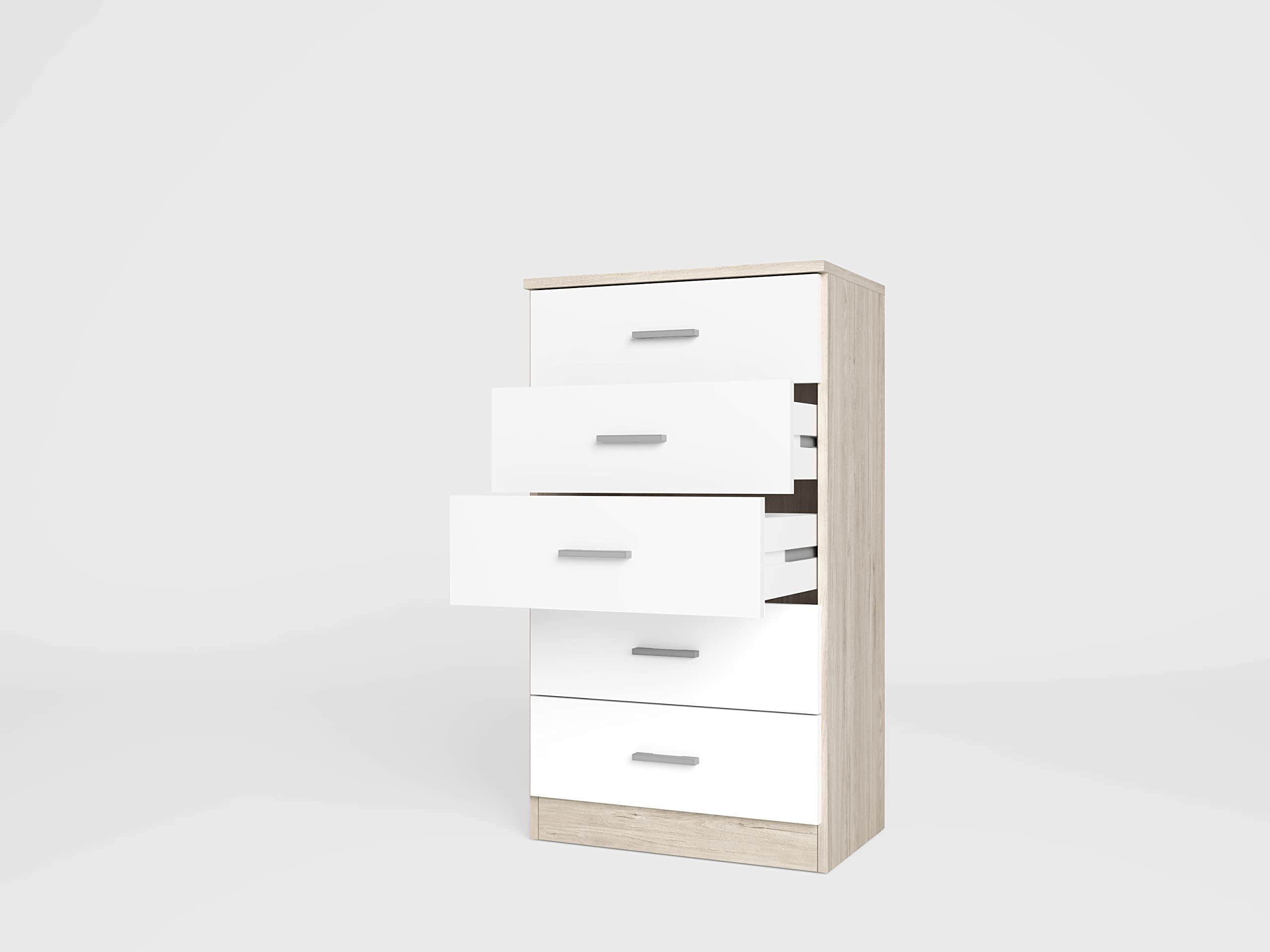 LIQUIDATOR Sinfonier 5 cajones Color Sahara/Blanco Mate 90x50x33 cm