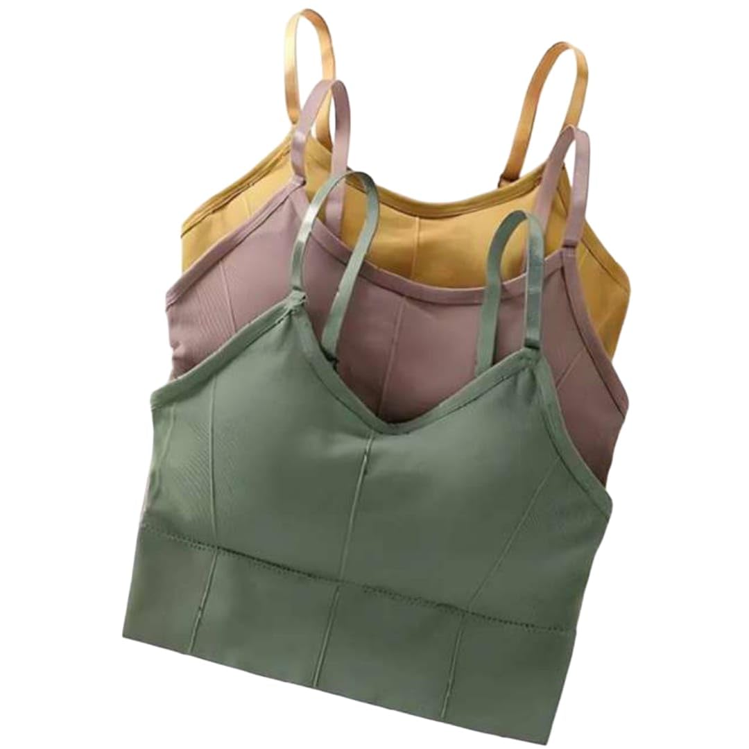 v bro's Women Cotton Padded Bra Combo Bra Pack of 3 PIS (Free Size Fit Up to (30-36), Multicolor)-picture-40