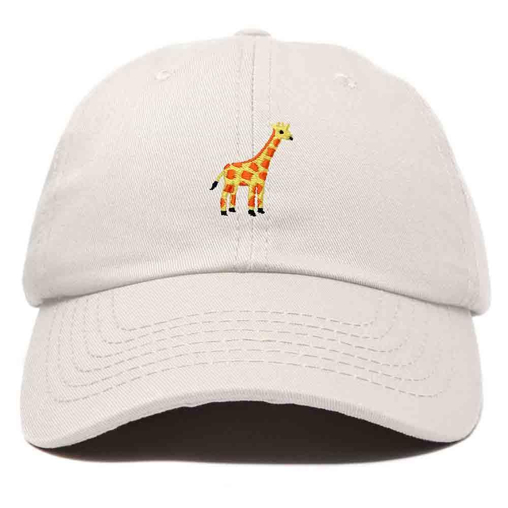 DALIX Giraffe Embroidered Dad Hat Cotton Baseball Cap Women, Beige, One Size