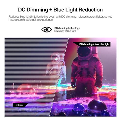 Gawfolk 22" inch Monitor FHD 100Hz Ultra-Thin Zero Frame Computer Display Screen 1080P(1920x1080) 100% sRGB HDMI VGA Suitable for home use, business office and entertainment