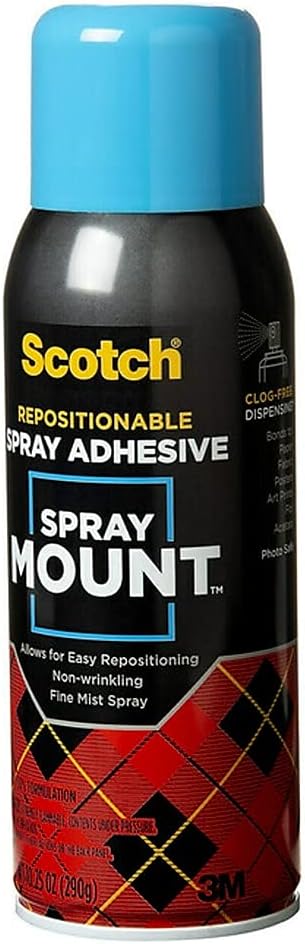 Scotch 6065 Spray Mount Adhesive, Repositionable,10.25 oz.