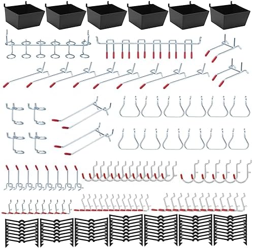 Amazon: 114 pcs Pegboard Hooks Assortment with Metal Hooks Sets