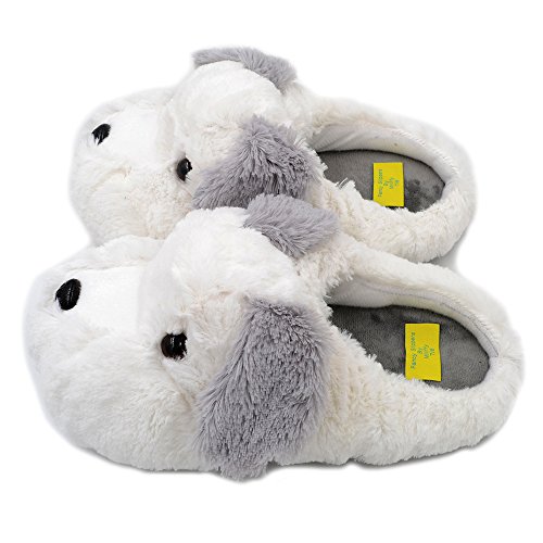 Millffy Cute Puppy Dog Stuffed Animal Slippers Soft Plush Dog Slipper Warm House Slippers2