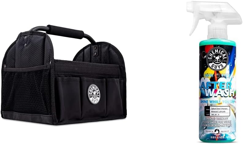 Chemical Guys Car Detailing Bundle with Collapsible Caddy, After Wash Drying Aid Spray (16 fl. Oz)