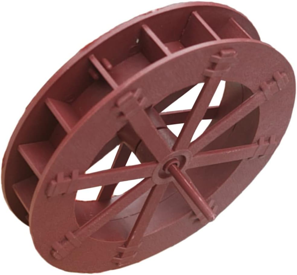 GANAZONO Water Wheel Fountain Accessory with Axle DIY Waterfall Wheel for Zen Fish Tank Indoor Garden Bonsai Scene Layout Rockery Decor 5.31 X 5.31 X 0.98 in