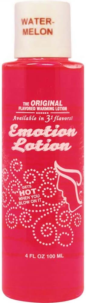 Emotion Lotion Edible Water Basesd Original Flavored Warming Massage Oil WATERMELON by Emotion Lotion 4oz