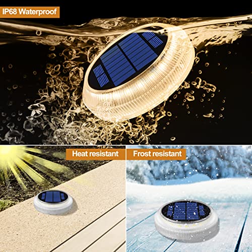 YiLaie Solar Decking Lights, Solar Step Ground Lights, 4 Pack - Image 3