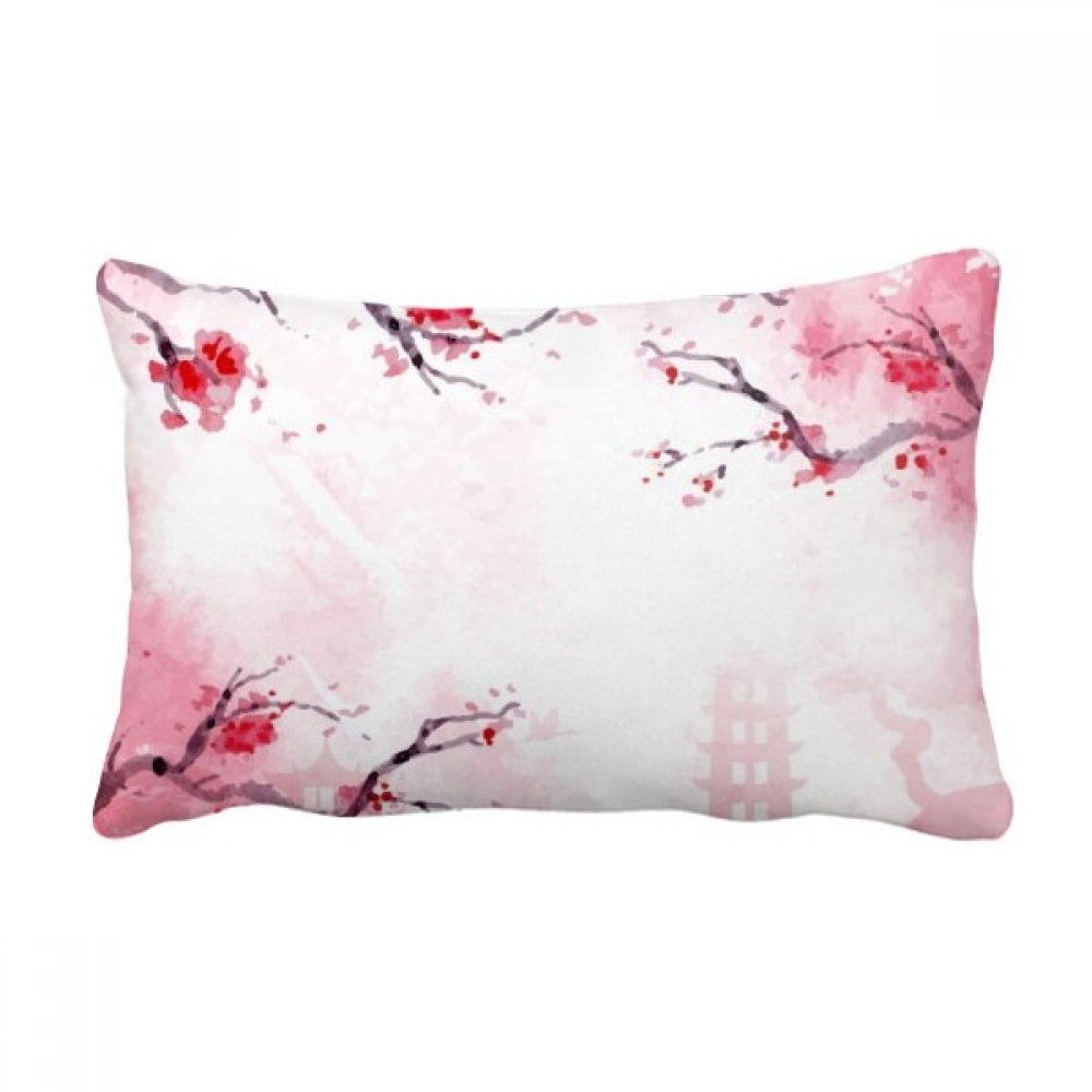 Coussin japonais rose sakura 40x60 cm oreiller lombaire décoratif canapé pour salon moderne