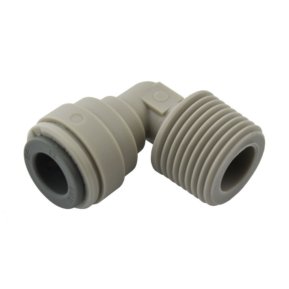John Guest PI481023S Male Elbow, 5/16 OD x 3/8 NPTF (Pack of 10)