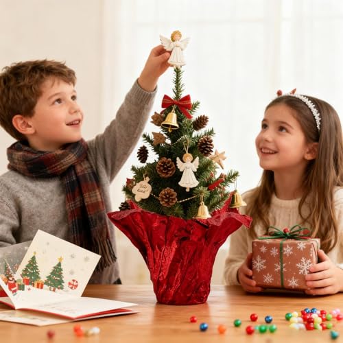Décoration de jardinière dorée pour emballage de cadeaux de Noël - 5