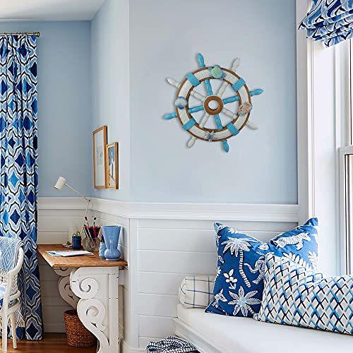 World Of Wonders Ocean Harmony Smooth Sailing Ship Wheel Wall Hanger Sculpture Beach Home Decor #TOP5