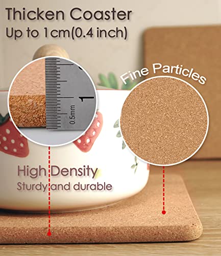 Cork Trivet, High Density Fine Particle Thick Cork Trivets For Hot Dishes, 12 X 7 Inch Heat Resistant Cork Coaster, Rectangle Cork Placemats Cork Hot Pads For Kitchen, 4 Pcs #TOP3
