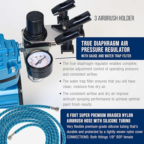 Master Airbrush Cool Runner Dual Fan Compressor
