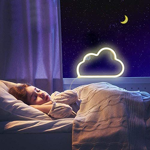 XIYUNTE Cloud Light Neon Signs Led Neon Wall Light Battery or USB Operated Neon Light Sign Led Neon Lights White Cloud Lamp Light up for The Home,Kids Room,Bar,Festive Party,Christmas,Wedding - Thumbnail 5