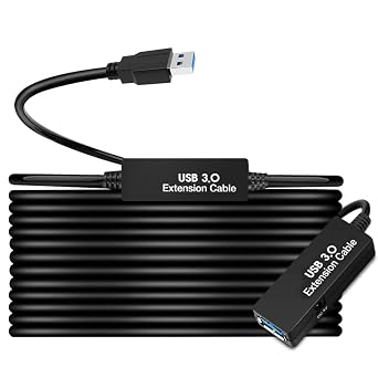 50FT USB 3.0 كابل تمديد نشط، USB تمديد الحبل A/M إلى A/F 15 M ل USB HUB، كاميرا ويب، Xbox، Oculus كويست 2/3 VR، PS4، طابعة، القرص الصلب الخارجي