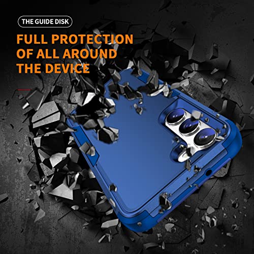 Image of Cubix Full Body Armor Cover for Samsung Galaxy S23 Plus Pouch Hard PC + Soft TPU 3-Layer Military Grade Back Case (Navy)