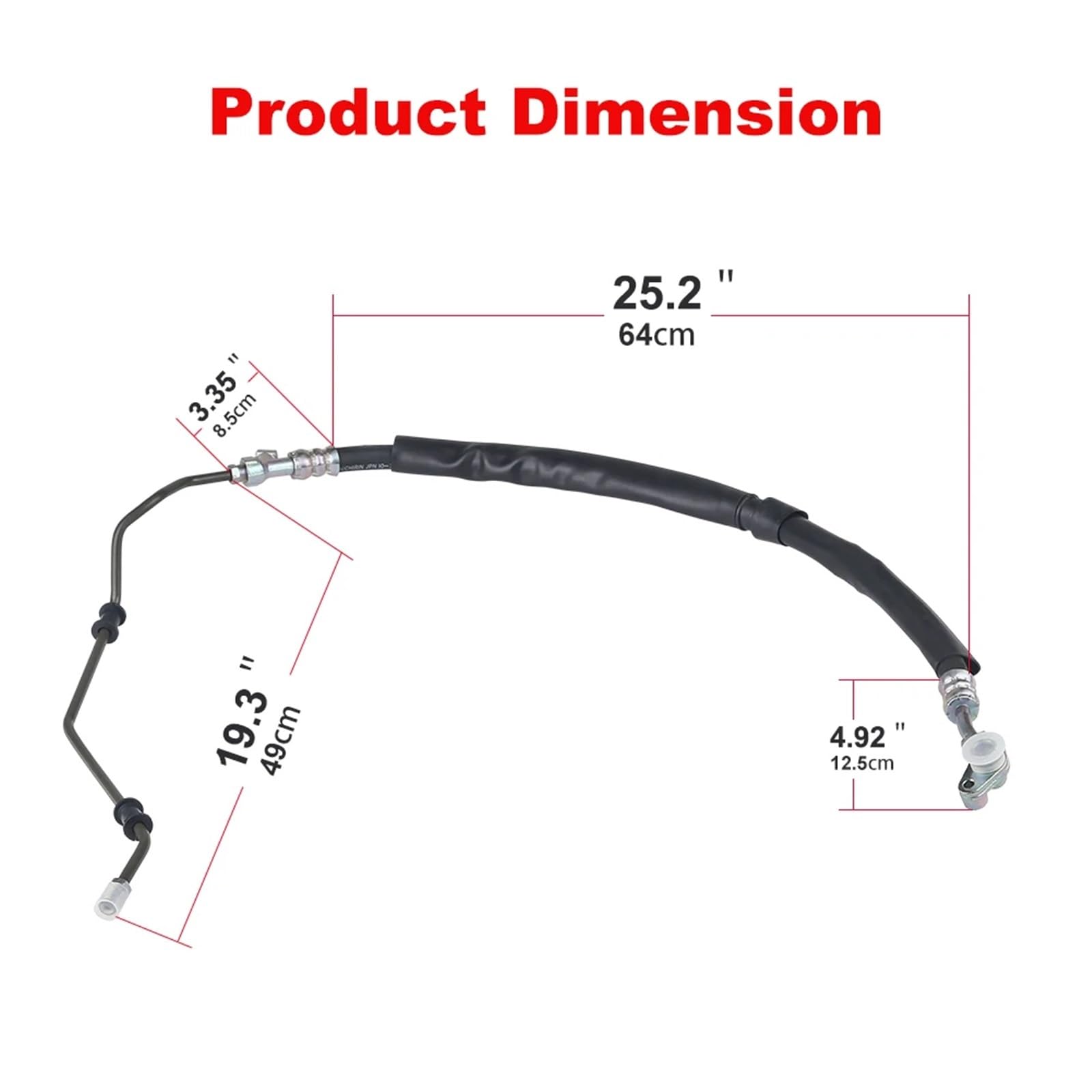 Pompa ciśnieniowa wspomagania Wąż ciśnieniowy układu wspomagania kierownicy pasujący do Acura MDX V6 3.7l 2007 2008 2009 OEM 53713-stx-a01 3401214