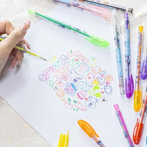 Disney Stitch 16 Piece Glitter Pen Body Art Set, Glittery and Bright Colors, Ages 3+ by Townley Girl