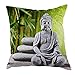 Housse de coussin décorative avec motif bouddha zen pour la maison, le salon, la chambre, le bureau, le café, le canapé, la voiture