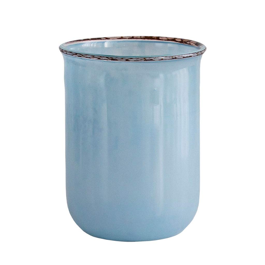 Jarron Jarrón de la Moda nórdica Jarrón de Vidrio Florero Manual Azul Claro Retro jarrones de hidroponía for la decoración del hogar Mesa de Botella de Flores y Boda Decoración de sobremesa