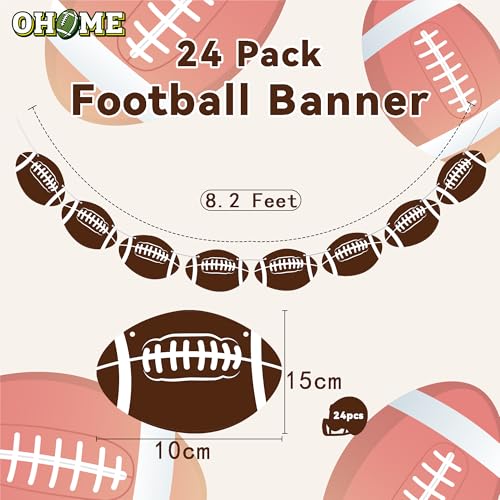 Image of OHOME Football Party Decorations for Super Game Bowl 2027 - Game Day Banner | Football Party Decorations Supplies Favors Indoor Outdoor - Birthday Hanging Backdrop Sports Theme Decor for Wall Home
