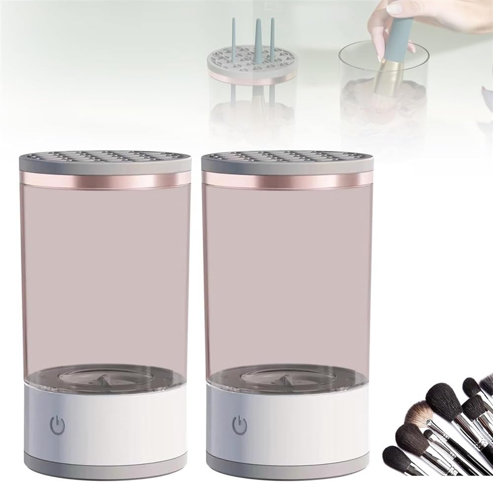 Pulitore elettrico for pennelli for trucco, pulitore portatile automatico USB for pennelli cosmetici for set di pennelli for trucco di bellezza di tutte le dimensioni, asciugatrice for centrifuga for