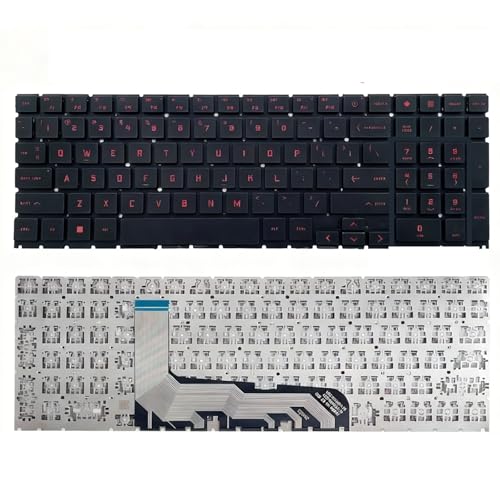 Clavier touches rouges sans rétroéclairage pour HP Omen 16T 15-en disposition US QWERTY