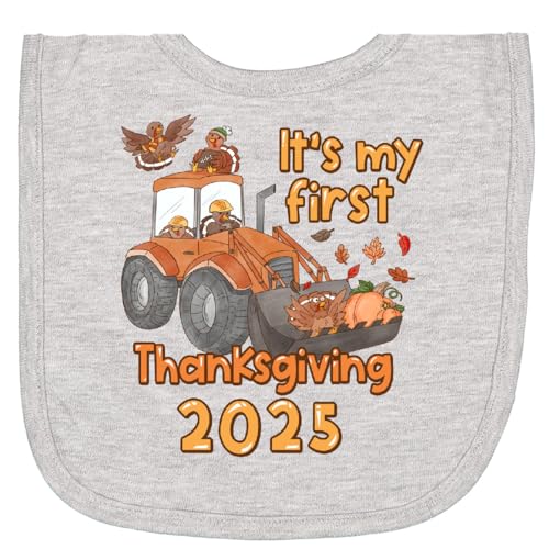 inktastic It's My First Thanksgiving 2025 Newborn Bib