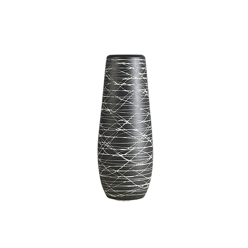 Dining Table Decor Ceramic Countertop Vase Flower Arrangement Simplicity Entrance Hall Study Room Ornaments Hydroponics Living Kitchen Decor(C)