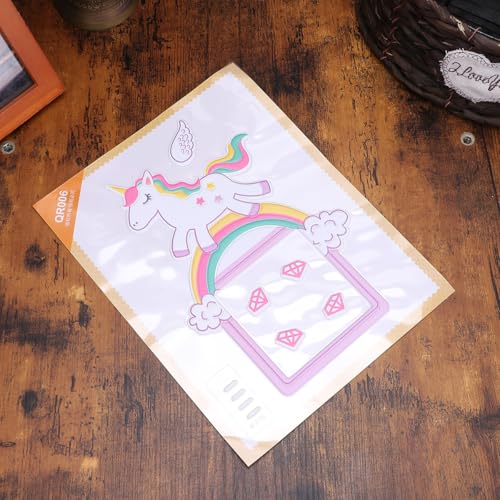 Adhesivo de pared unicornio 3D luminoso con efecto fosforescente miniatura 6