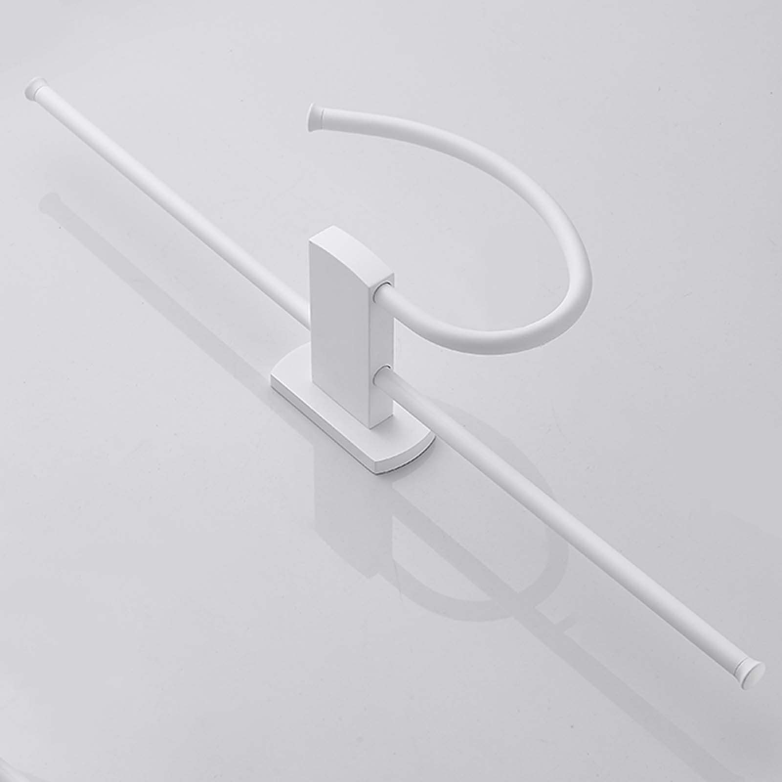 Estante para Toallas de baño, Soporte de Pared sin Taladro, riel Autoadhesivo de latón Inoxidable para Inodoro, Blanco A, 50 cm