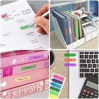 KICNIC Page Markers 8 Colors Sticky Tabs, 800 Pcs, Translucent Arrow Flags — image 6