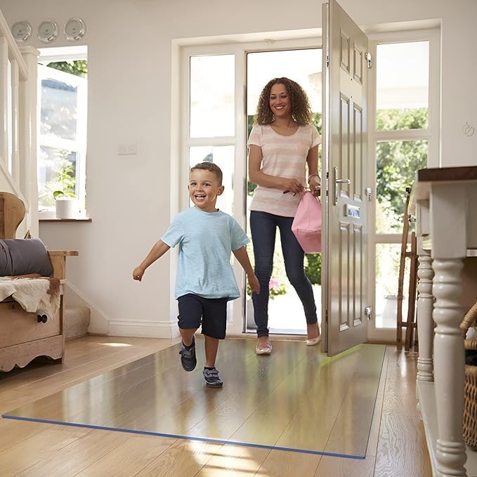 Miniatura 4 de OXIGG Tapete grande transparente  Protector de piso de mascotas, protector de alfombra de plástico, tapete de vinilo  Ideal para suelos de madera