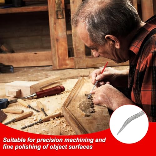 Diamant Mini Feilen Set, 20 Stück Mini Diament Nadelfeilen Set Schlüsselfeilen mit Gummigriff Metall Riffelfeilen Werkzeuge, Diamant Feilen Set für Metall für Modellbau Werkzeug 3D Druck