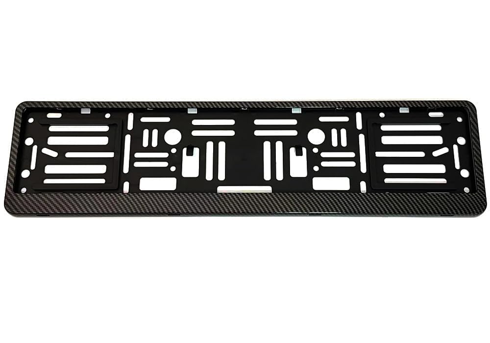 RZG 1 Support de Plaque d'immatriculation Noir en Fibre de Carbone hydrographique pour Voiture F EU
