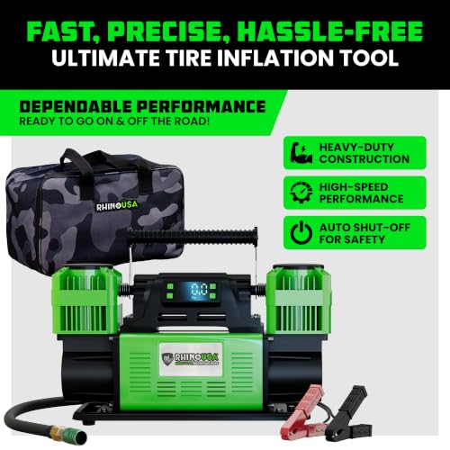 Rhino USA Dual Tire Air Compressor