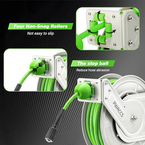 60ft Heavy-Duty Steel Auto Rewind Hose Reel