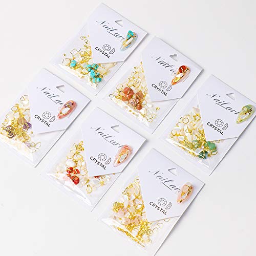 Miniatura 4 de Gran variedad de tamaños para decoración de uñas, joyería de arte de uñas de piedra, piedra de cristal, decoración de uñas, pieza de concha de arte