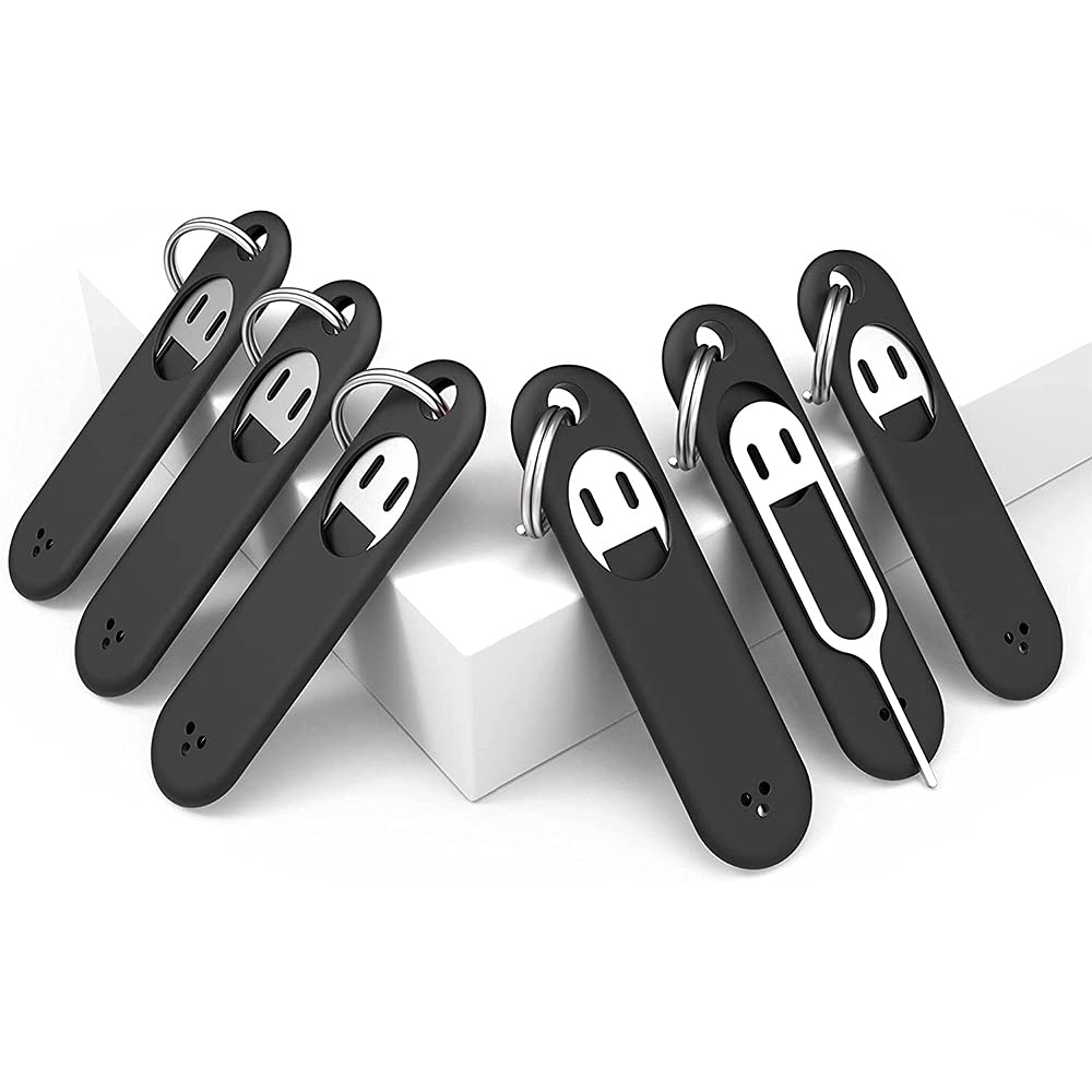 Ruiwaer Simkaart Removal Tools, 10 STKS SIM-kaart Tray Eject Pin Removal Tools met 1 ST Afneembare Sleutelhanger Charm voor Smartphones en Tablets