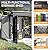 Aoxun 4' x 8' Shed Outdoor Storage Shed with Triple Lockable Door Metal Storage Cabinet with Slopping Roof for Tools Bicycles Storage for Garden, Patio, Courtyard