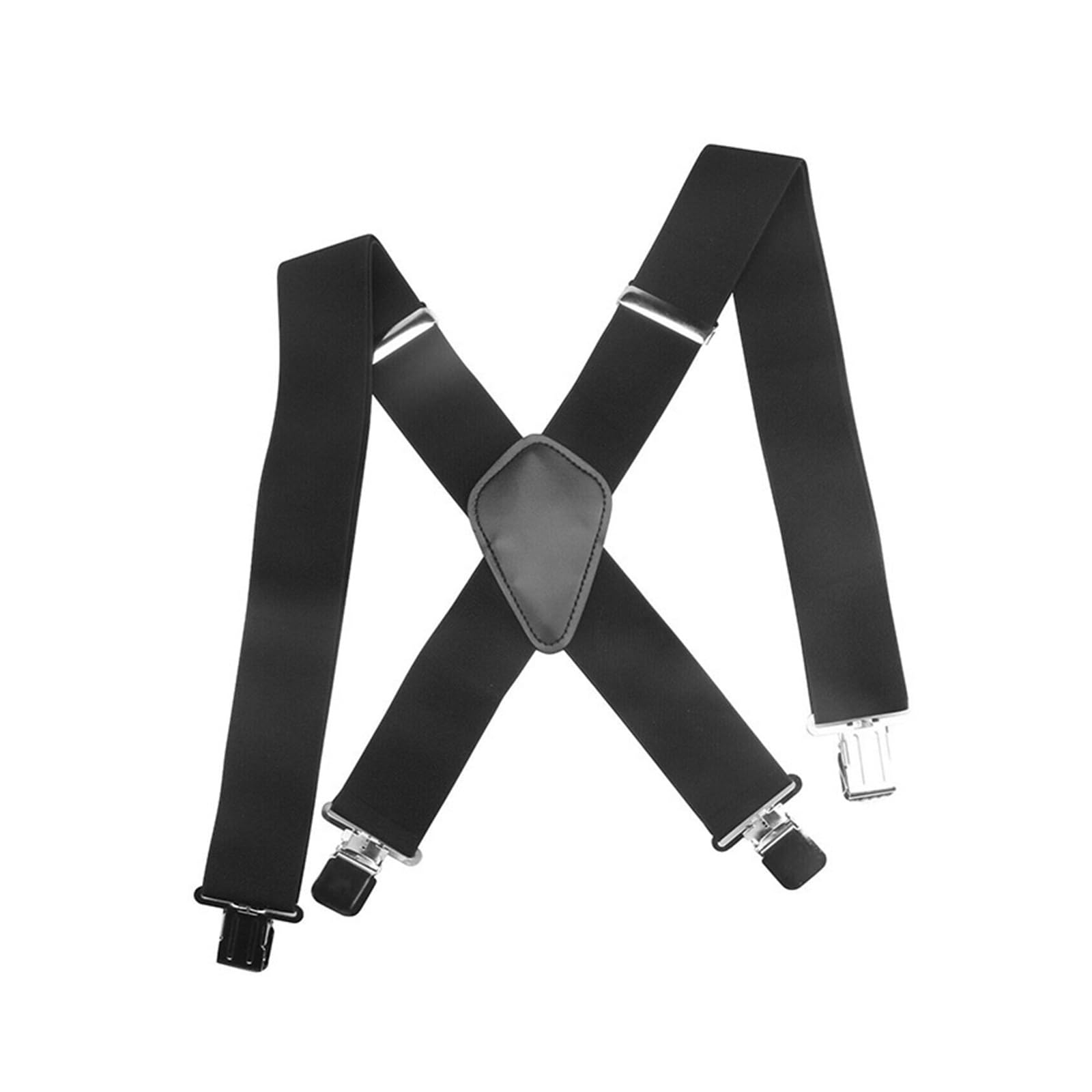 Bretelles élastiques de 50 mm de large noires en version allongée pour homme