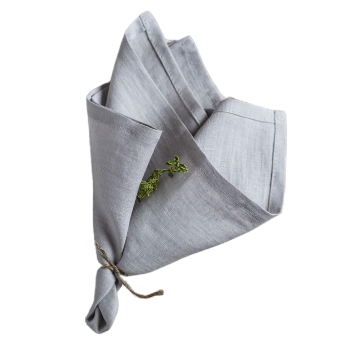 Tovagliolo Di Stoffa Tovagliolo Di Lino Da 20 Pezzi 45X45 Cm Panno Di Copertura Per Tovagliette Per Cibo Occidentale Grigio Strofinaccio Per Strofinacci - Grigio Chiaro