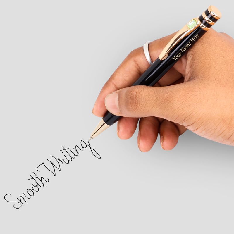 Image of Roshfort Personalized Metal Pen with Blue Ink Signature Pens Customize Print Name Gift. Send whatsap +91 9631056748