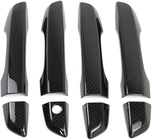 Miniatura 2 de Cubierta de manija de puerta para Honda Civic de 10 generación 2016 2017 2018 2019 2020 2021 Sedan Hatchback exterior cromado moldura estilo fibra