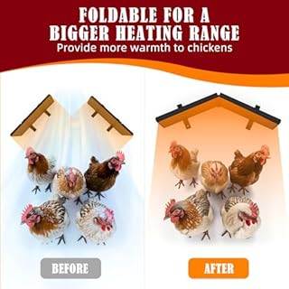 Chicken Coop Heater for Winter with Remote APP Control, 30''x12'' Large Foldable Chicken Heaters Warmer Inside Coop with Adjustable Timer Temp, 180W Safe Flat Panel Radiant Heater for Chickens Coops