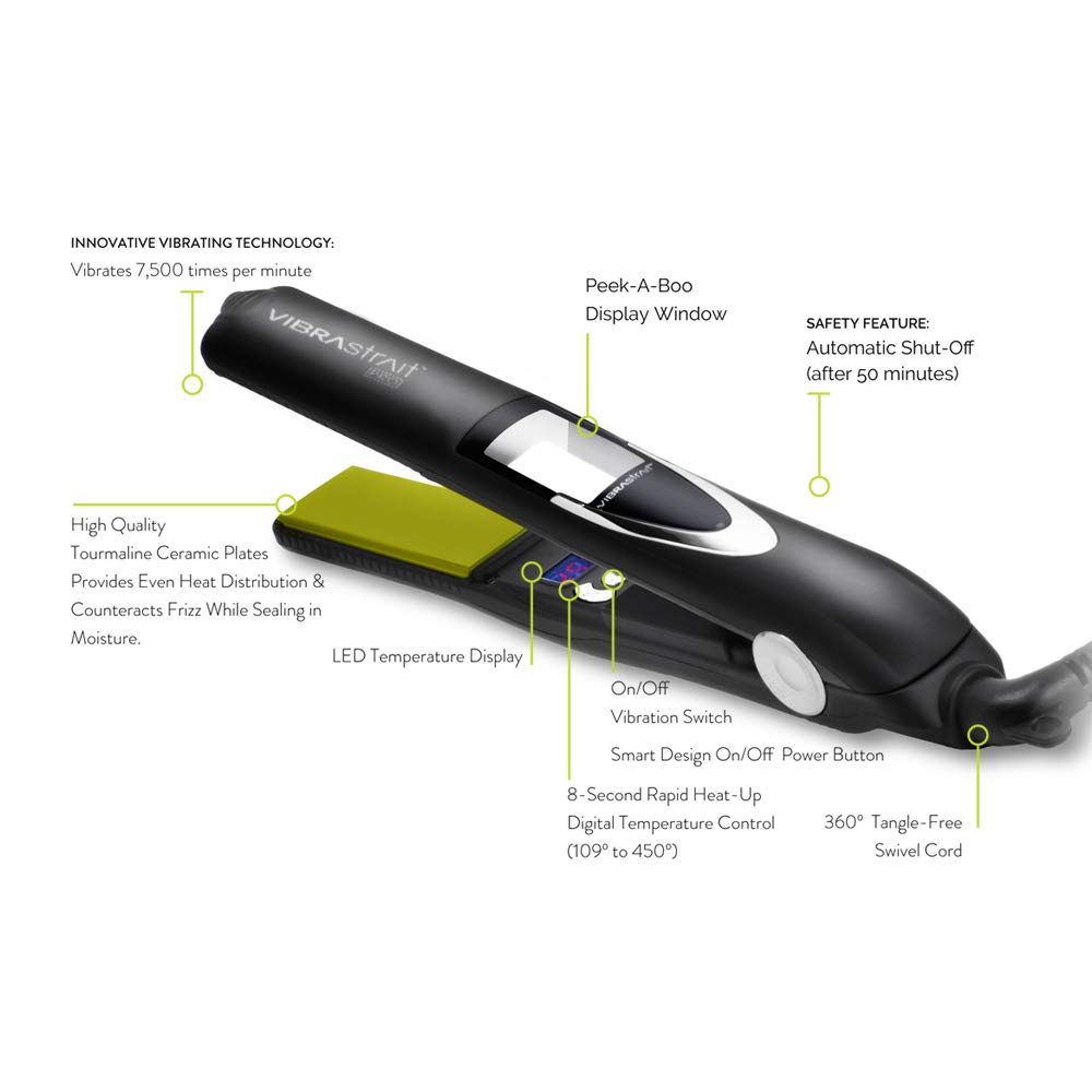 PRO 2.5 cm Wibrujące płaskie żelazko + DARMOWE etui podróżne i szampon i odżywka Cloud 9