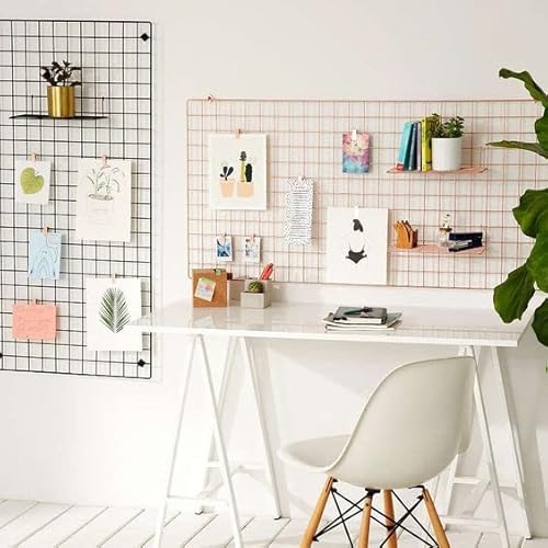 Memory Board Quadro de Fotos e Recado Painel Rosa - 65cm x 45cm + 6 Mini Prendedores