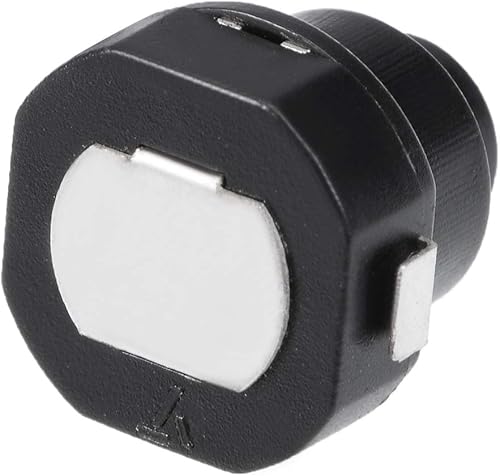 Miniatura 3 de uxcell 5 unids enclavamiento de acción linterna antorcha botón interruptor de bloqueo contacto negro