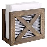 Autumn Alley Farmhouse Napkin Holder - Wooden Napkin Holder - Classic Barn Door Motif with...