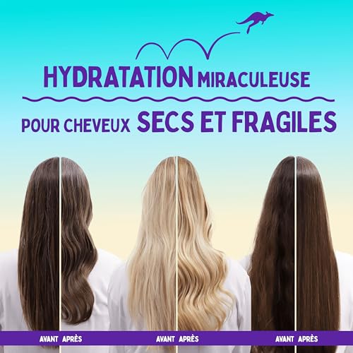 Aussie Miracle Moist Shampoo 1000ml, Formule Hydratante Pour Revitaliser et Restaurer les Cheveux Fragiles et Secs, Infusé l'Huile de Noix de Macadamia Australienne, Sans Cruauté – Image 4